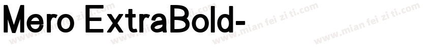 Mero ExtraBold字体转换